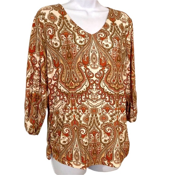 Chico's Tops - Chicos Paisley Blouse Size 2